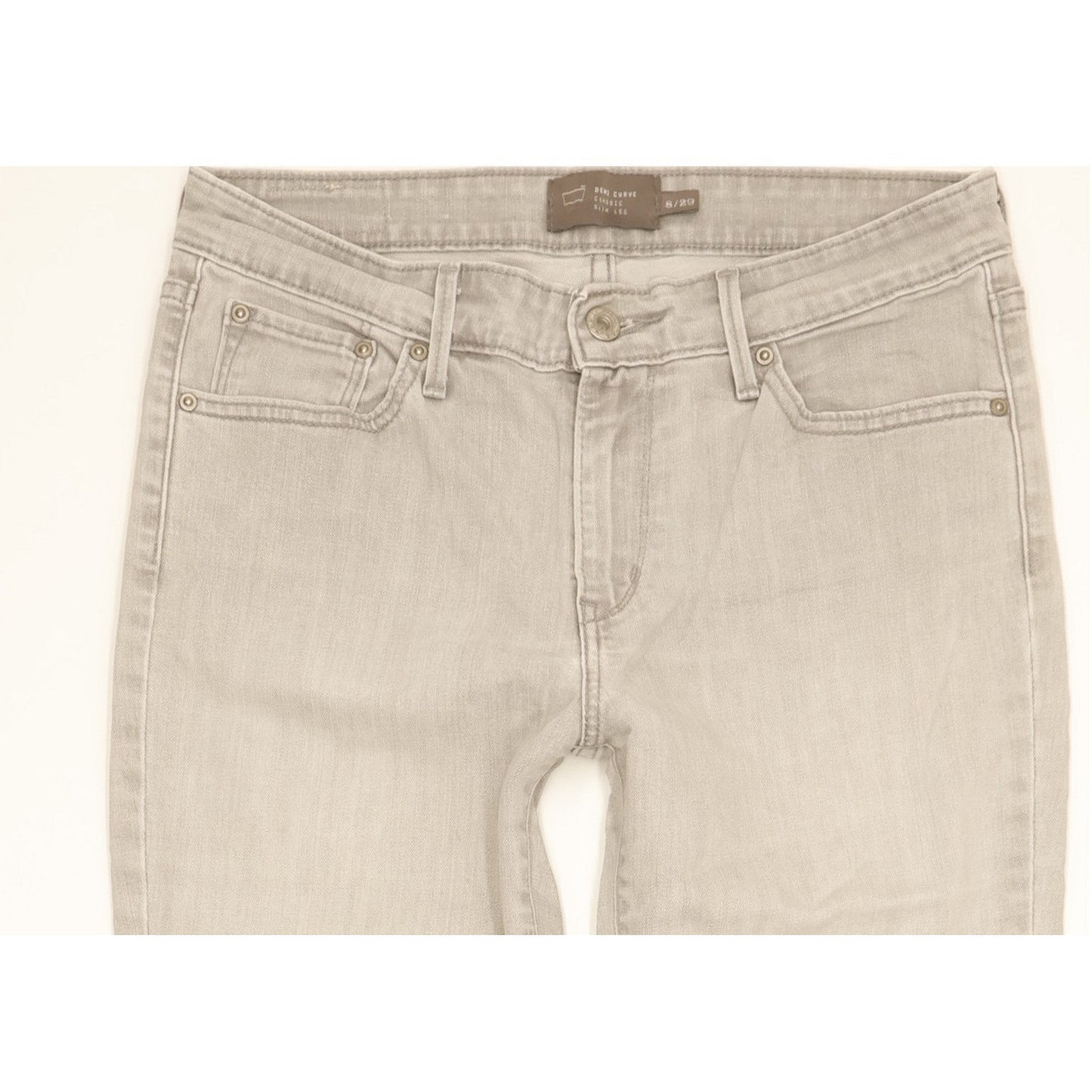 Levi's Demi Curve Women Grey Straight Classic Stretch Jeans W29 L29