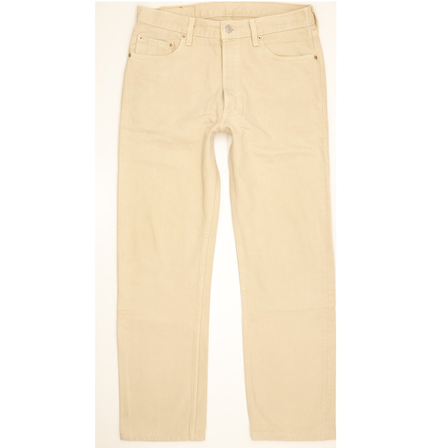 Levi's 501 Made in USA Men Beige Straight Regular Jeans W34 L30