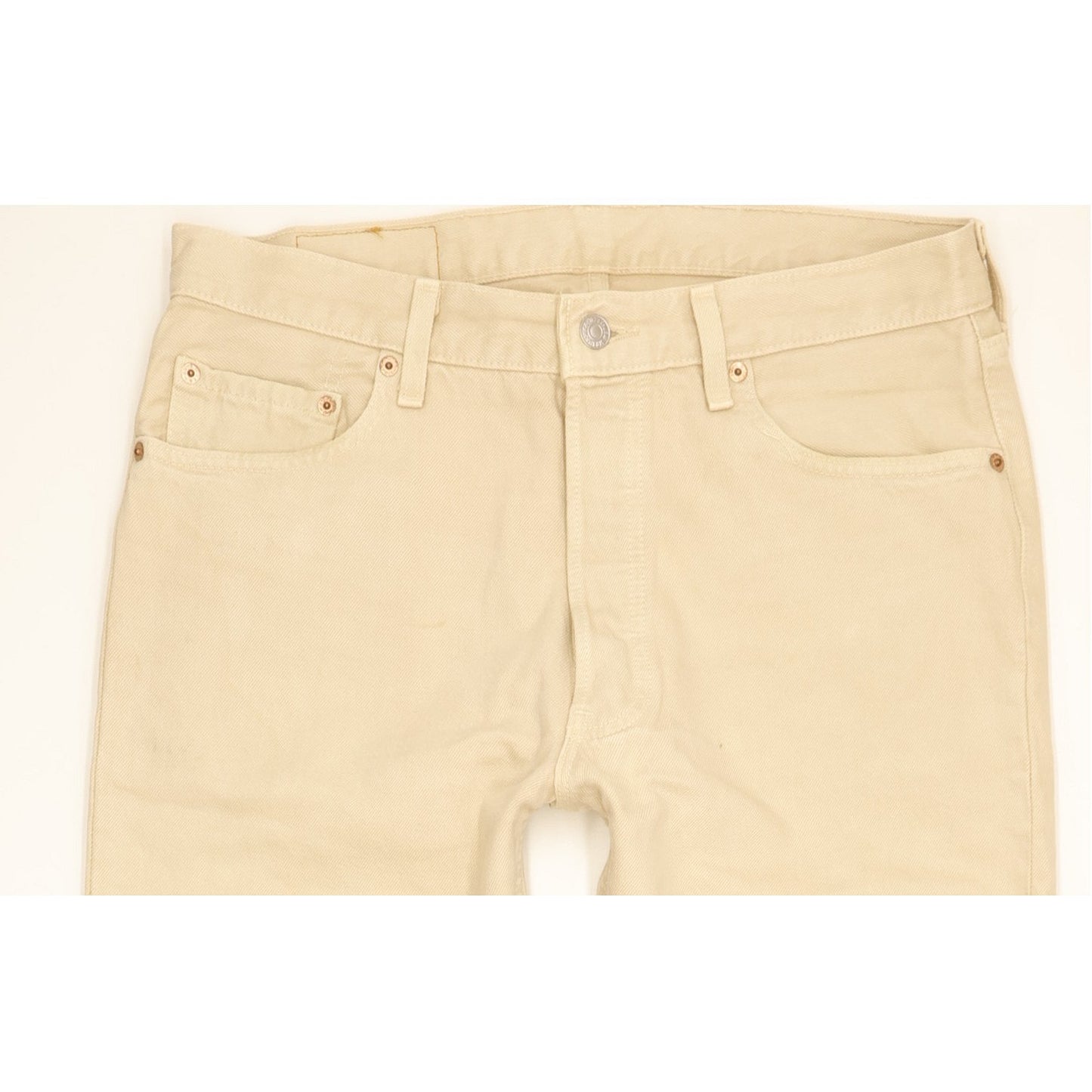 Levi's 501 Made in USA Men Beige Straight Regular Jeans W34 L30