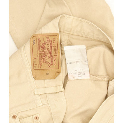 Levi's 501 Made in USA Men Beige Straight Regular Jeans W34 L30