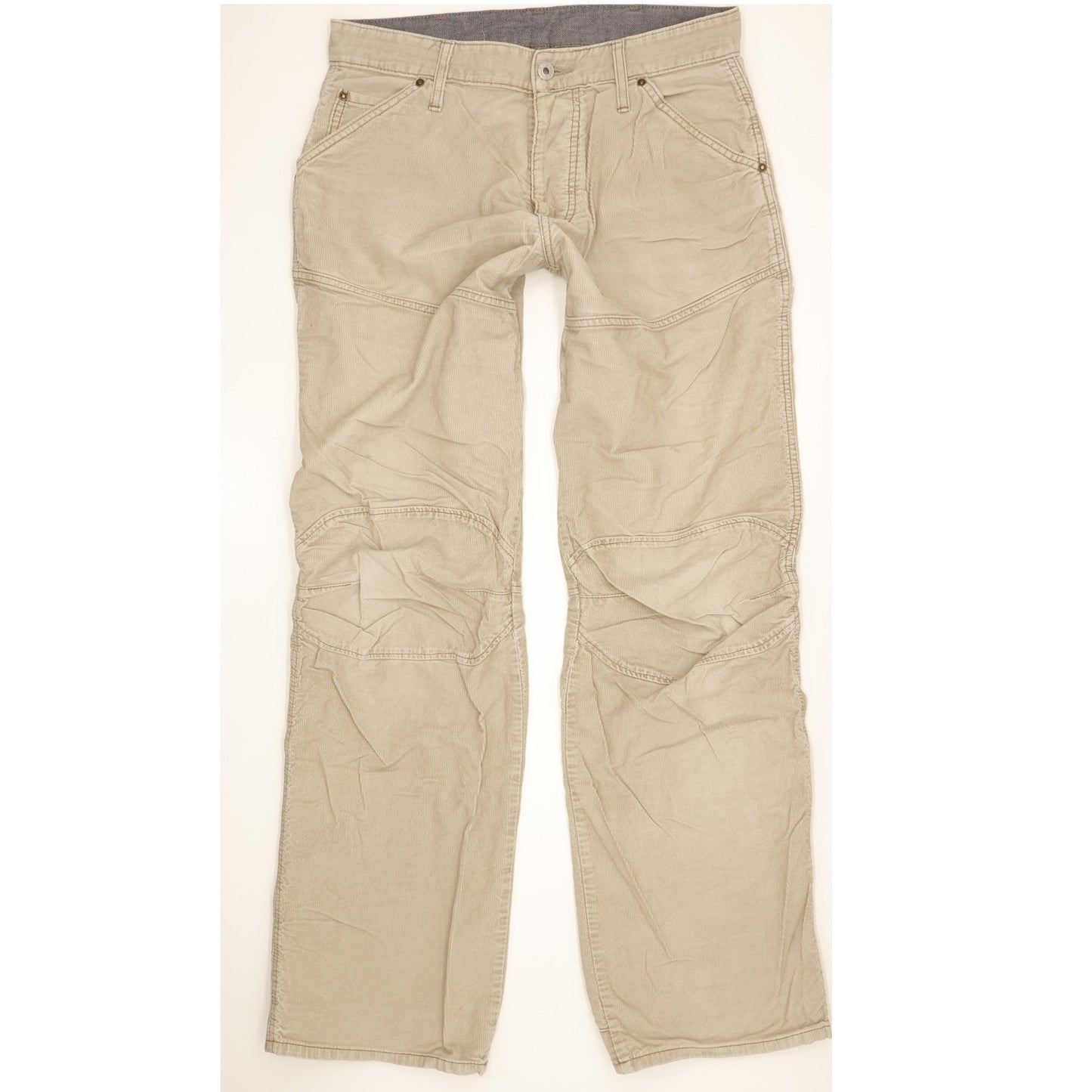 G-Star Elwood Men Beige Straight Regular Trousers W32 L33