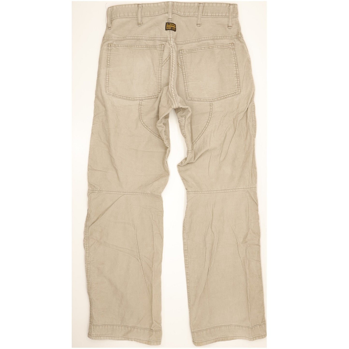 G-Star Elwood Men Beige Straight Regular Trousers W32 L33