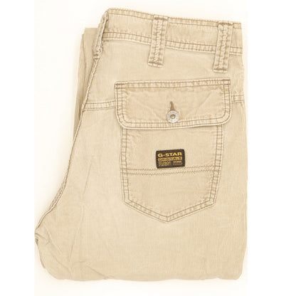 G-Star Men Beige Bootcut Slim Trousers W28 L31