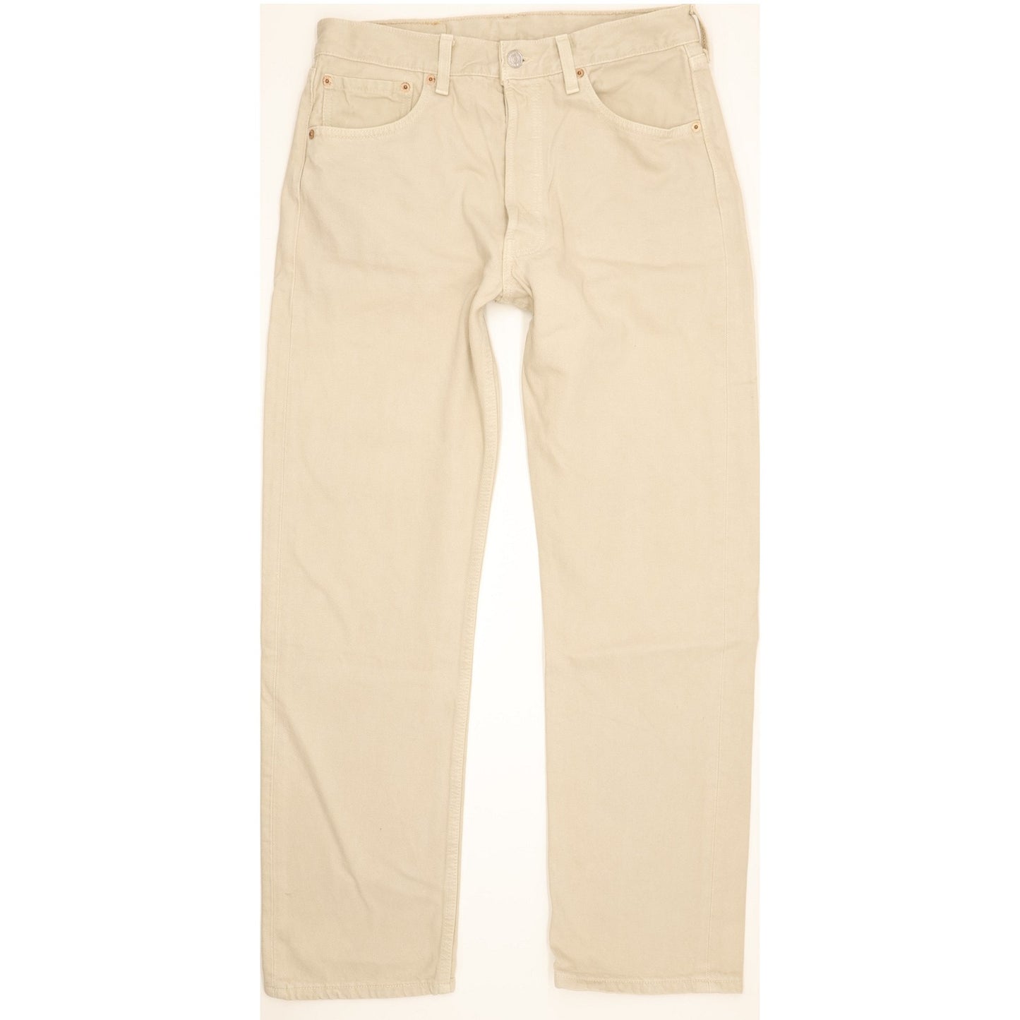 Levi's 501 Made in USA Men Beige Straight Regular Jeans W32 L30