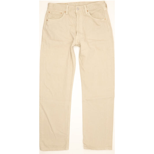Levi's 501 Made in USA Men Beige Straight Regular Jeans W32 L30