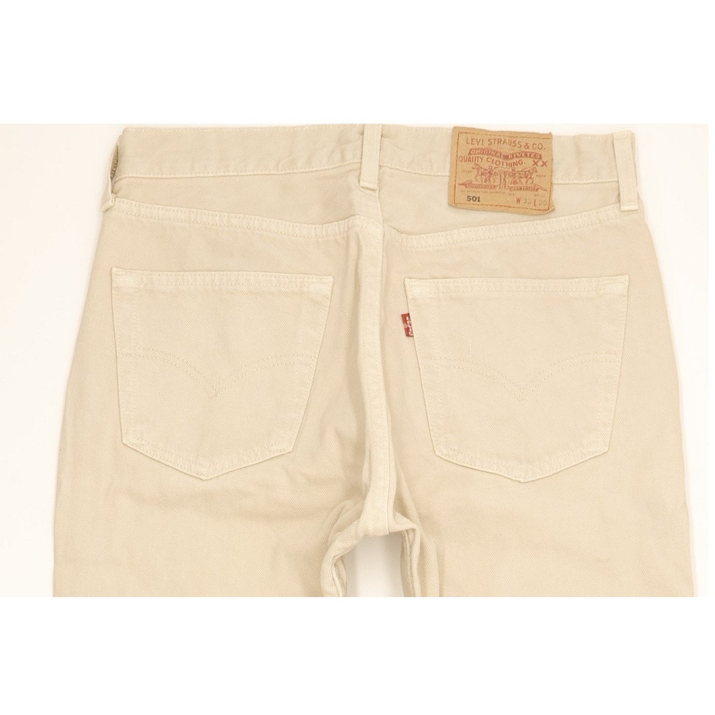 Levi's 501 Made in USA Men Beige Straight Regular Jeans W32 L30
