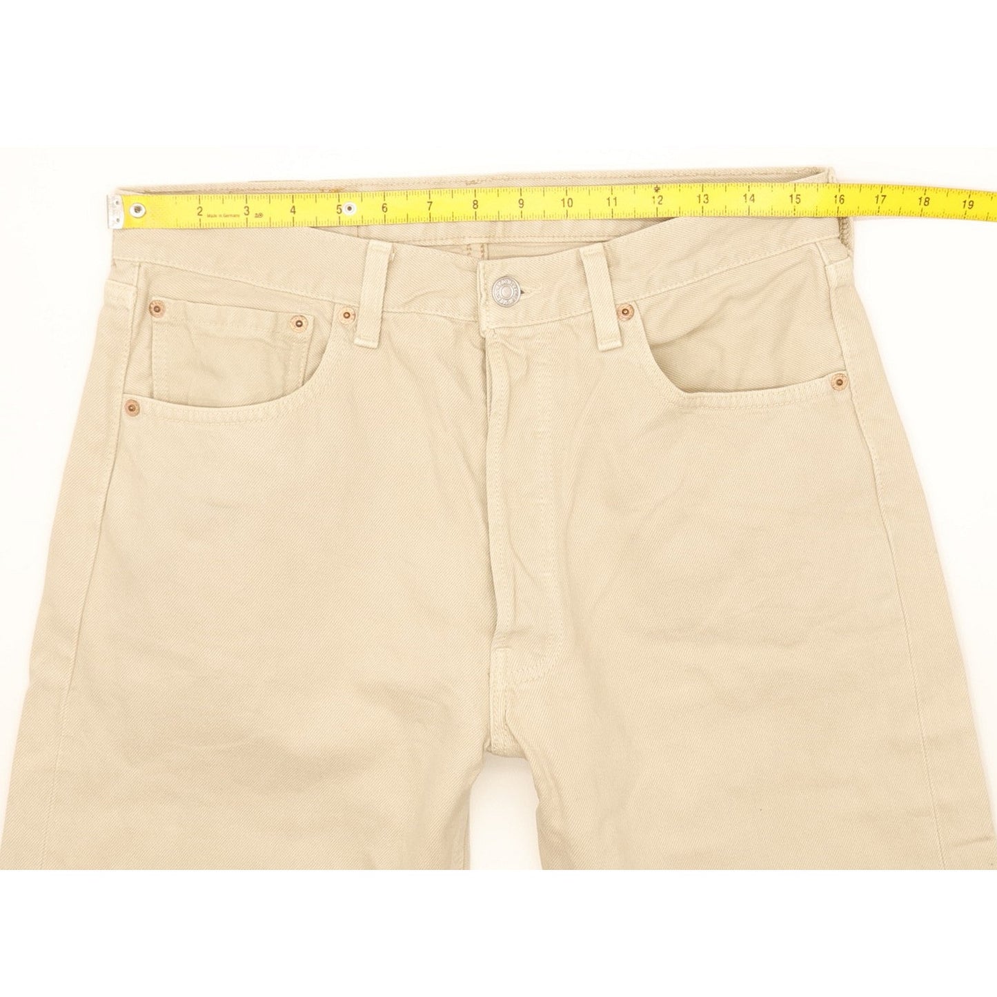 Levi's 501 Made in USA Men Beige Straight Regular Jeans W32 L30