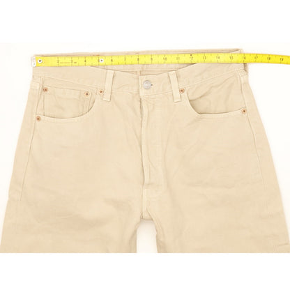 Levi's 501 Made in USA Men Beige Straight Regular Jeans W32 L30
