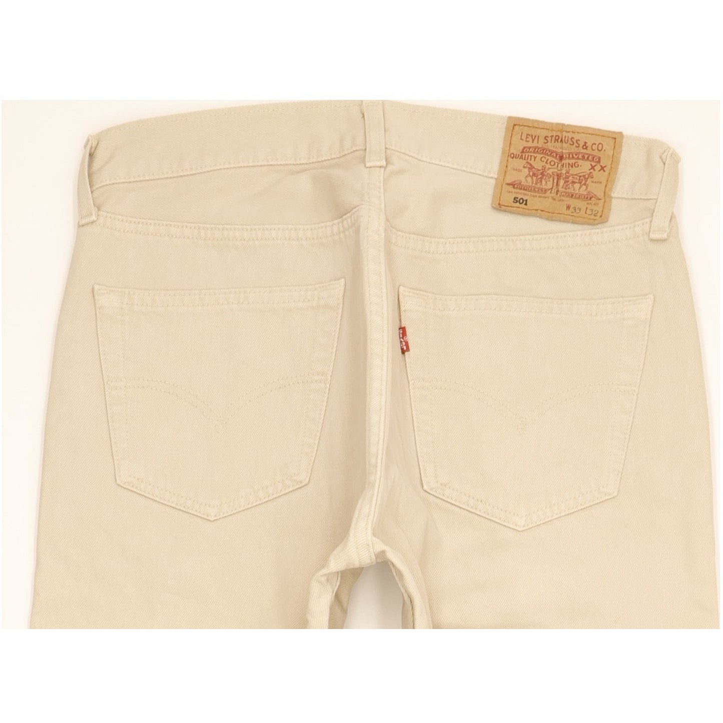 Levi's 501 Men Beige Straight Regular Jeans W33 L29