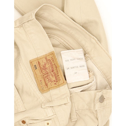 Levi's 501 Men Beige Straight Regular Jeans W33 L29