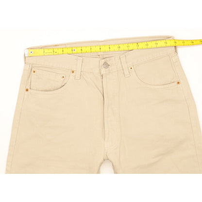 Levi's 501 Men Beige Straight Regular Jeans W33 L29