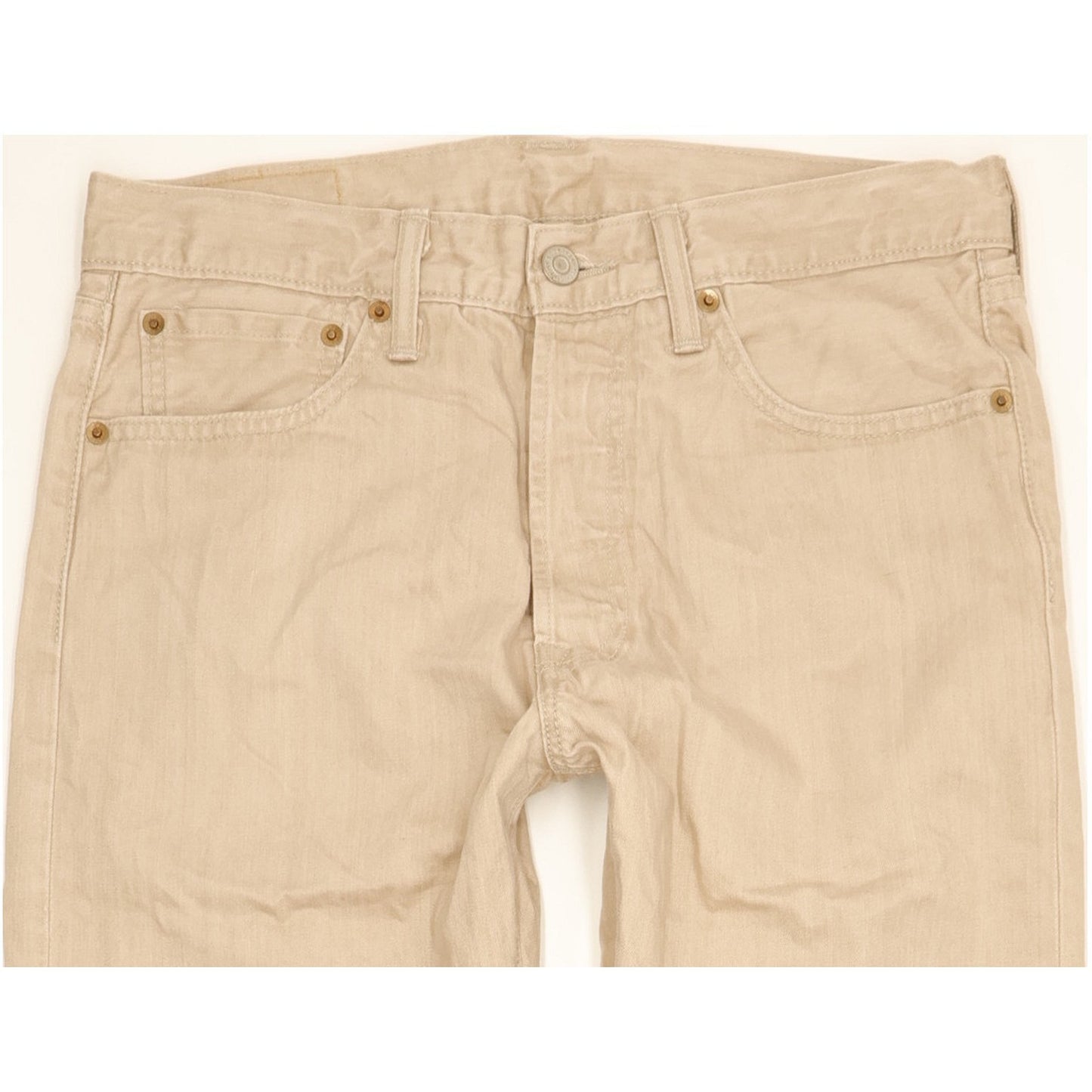 Levi's 501 Men Beige Straight Regular Jeans W32 L31