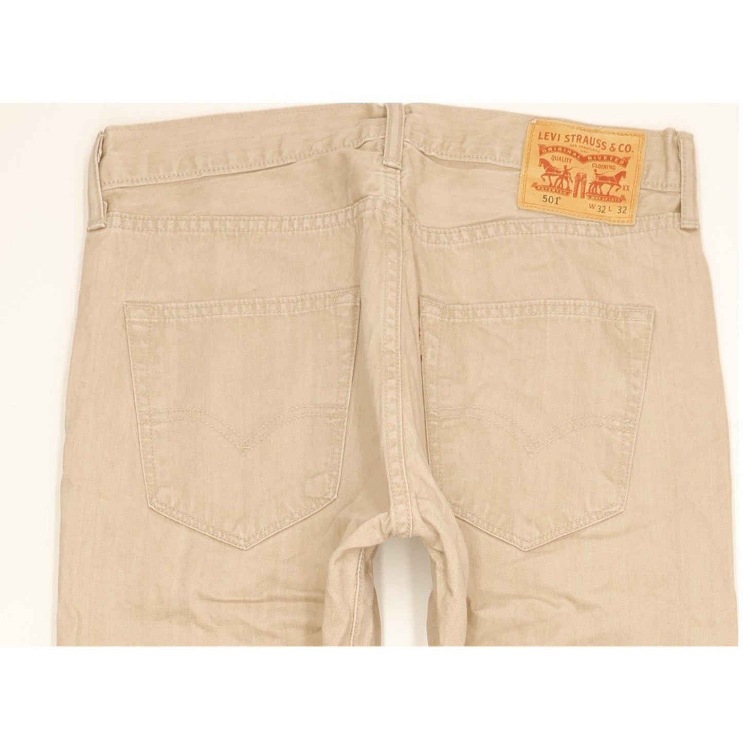 Levi's 501 Men Beige Straight Regular Jeans W32 L31