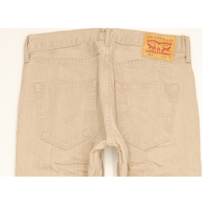 Levi's 501 Men Beige Straight Regular Jeans W32 L31
