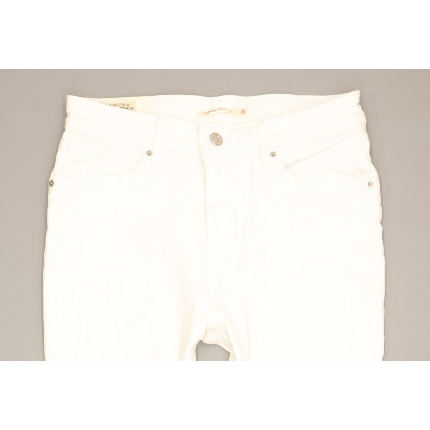 Levi's 721 Women White Skinny Slim Stretch Jeans W28 L28