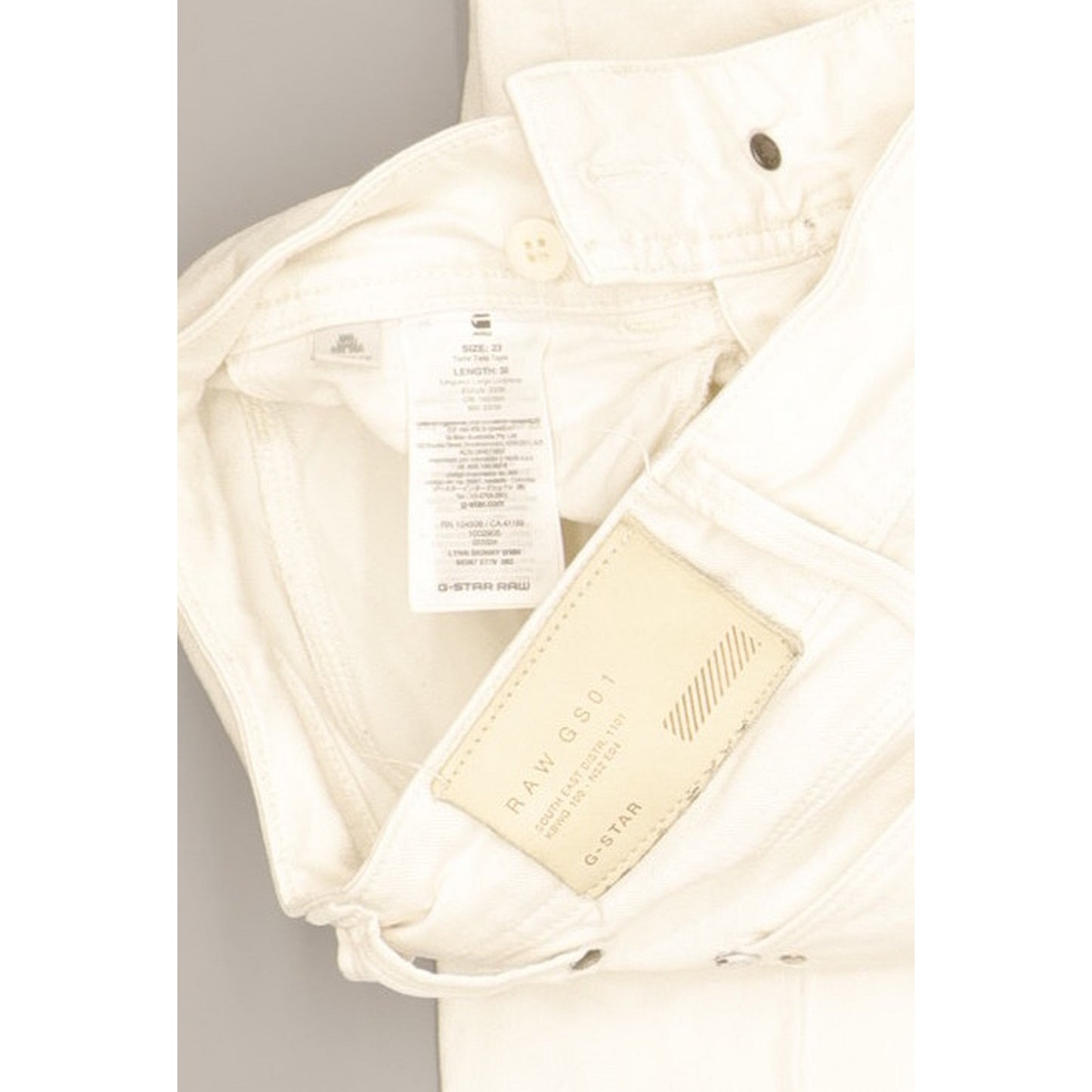 G-Star Lynn Women White Skinny Slim Stretch Jeans W23 L30