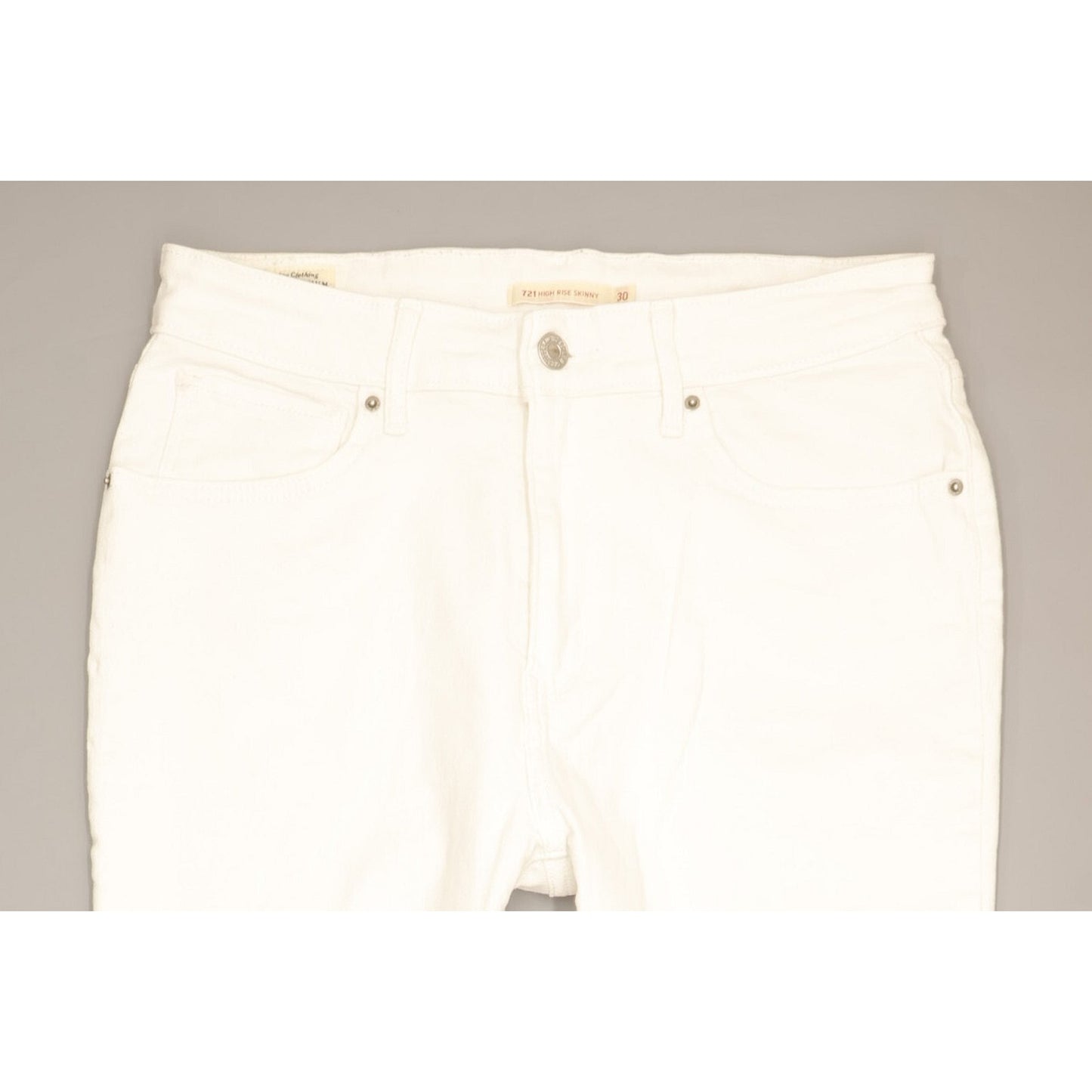 Levi's 721 White Skinny Slim Stretch Jeans High Waisted W30 L31
