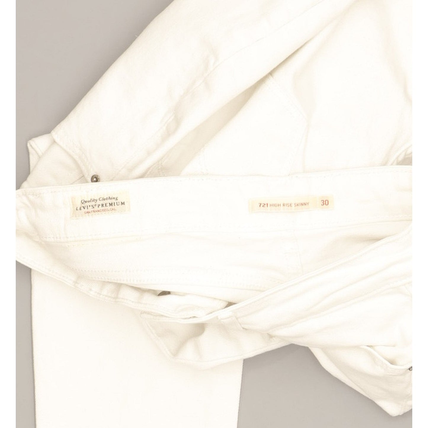 Levi's 721 White Skinny Slim Stretch Jeans High Waisted W30 L31