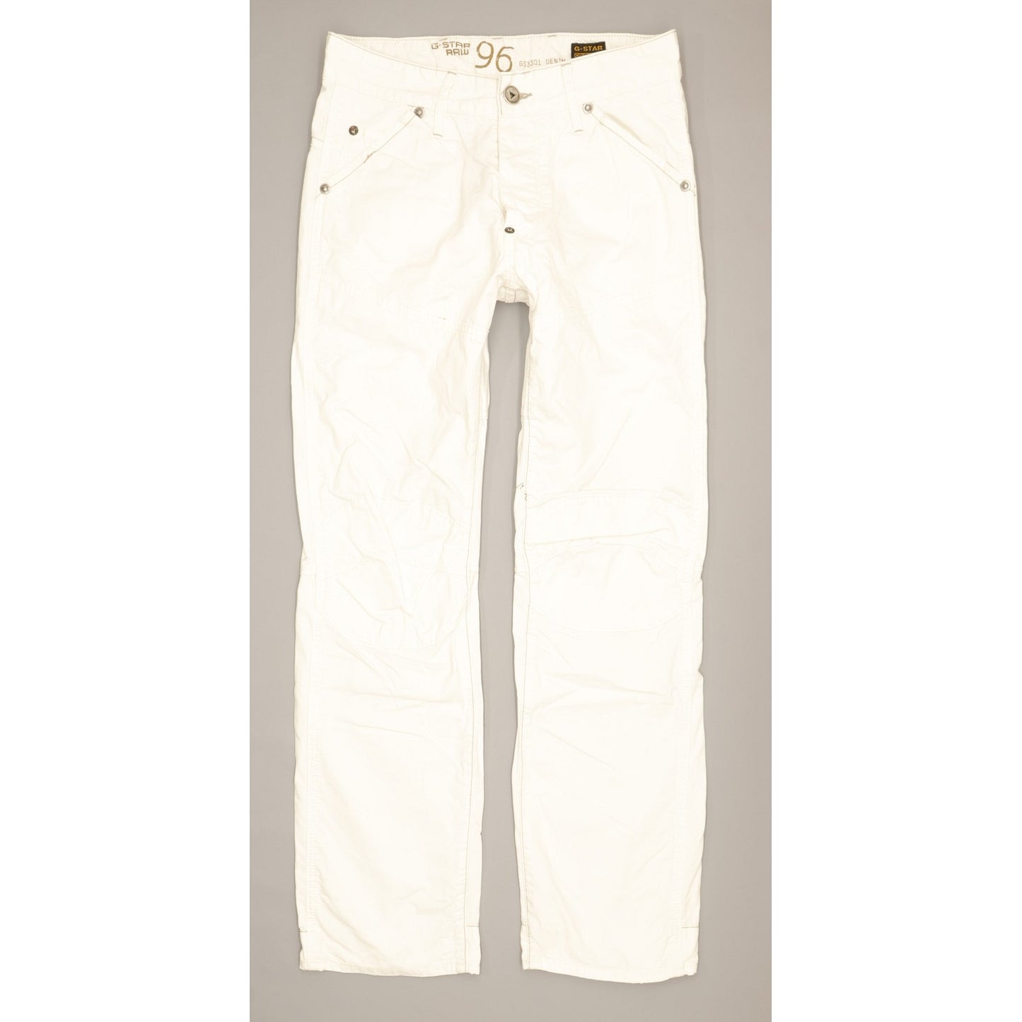G-Star Elwood Heritage Men White Straight Slim Jeans W28 L29