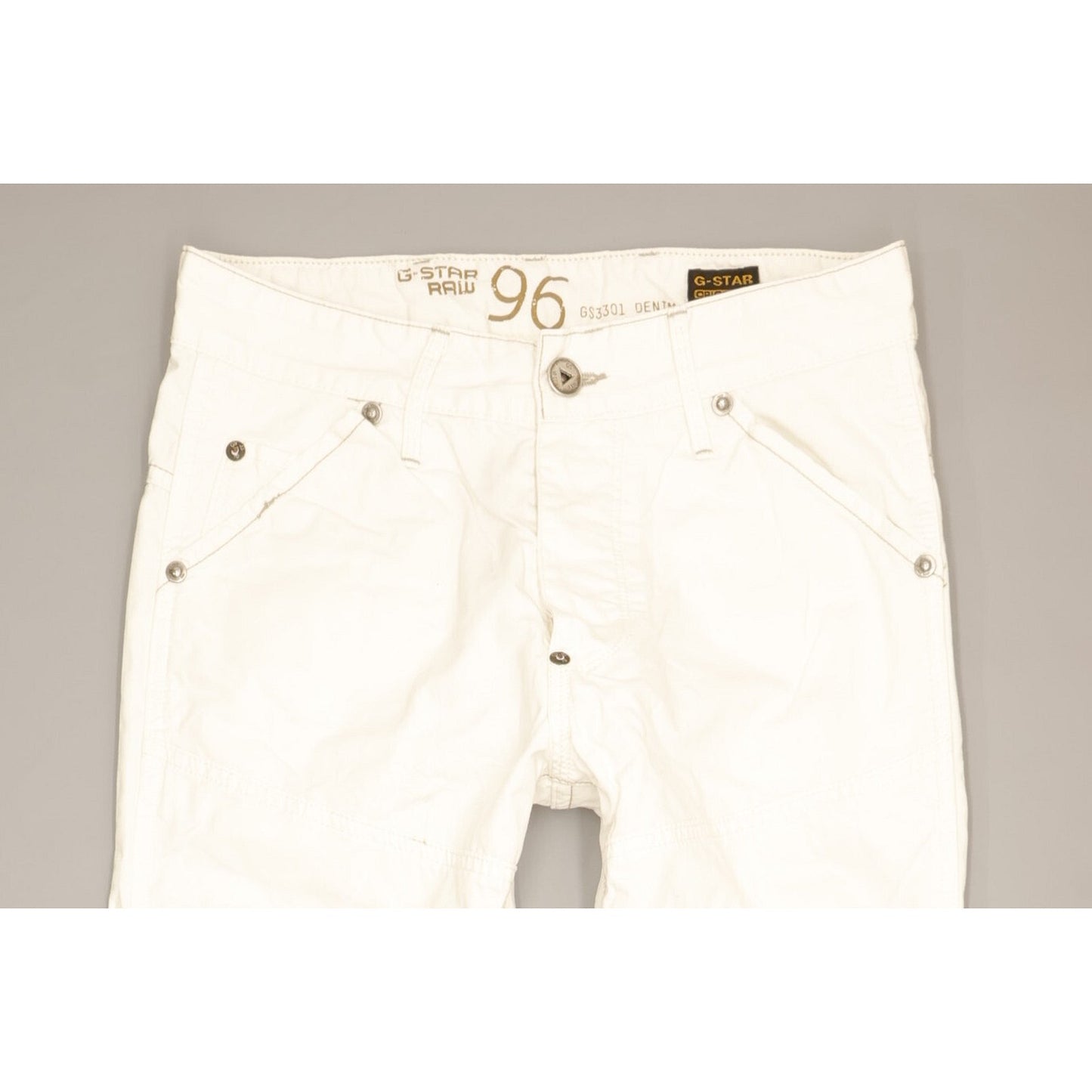 G-Star Elwood Heritage Men White Straight Slim Jeans W28 L29