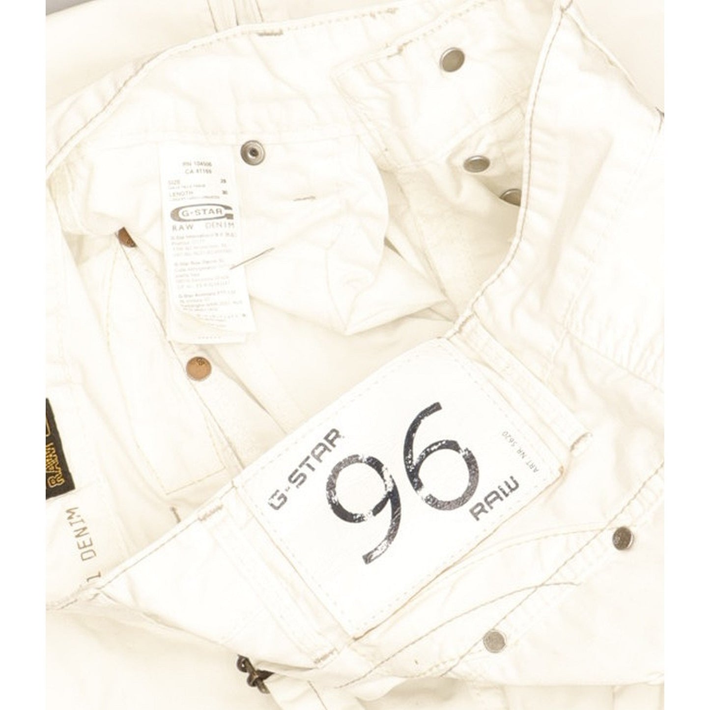 G-Star Elwood Heritage Men White Straight Slim Jeans W28 L29