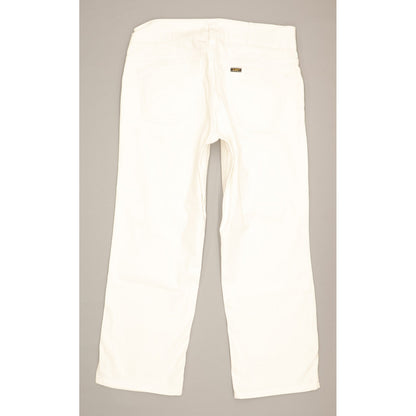 Lee Leola Women White Straight Slim Cropped Stretch Jeans W29 L29