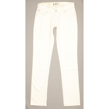 Levi's 571 Women White Straight Slim Stretch Jeans W30 L34