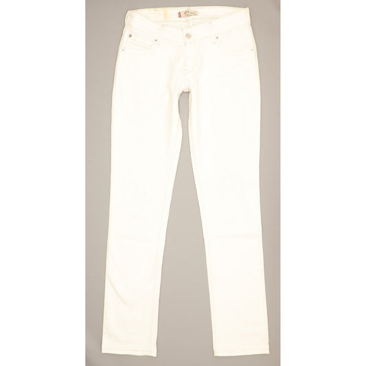 Levi's 571 Women White Straight Slim Stretch Jeans W30 L34