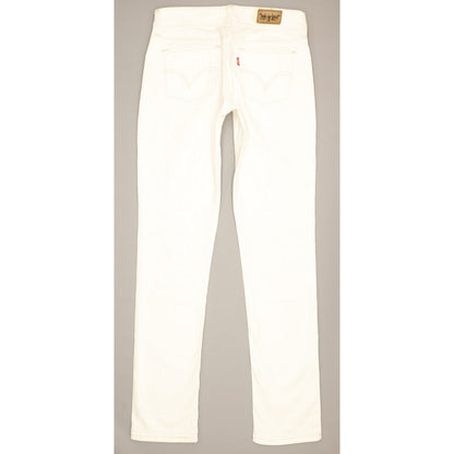 Levi's 571 Women White Straight Slim Stretch Jeans W30 L34