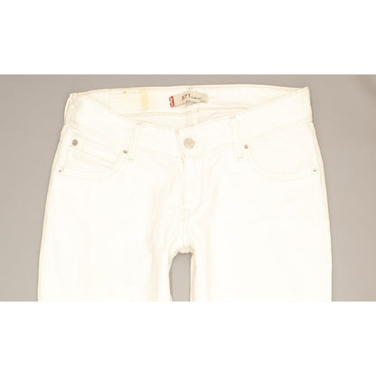 Levi's 571 Women White Straight Slim Stretch Jeans W30 L34