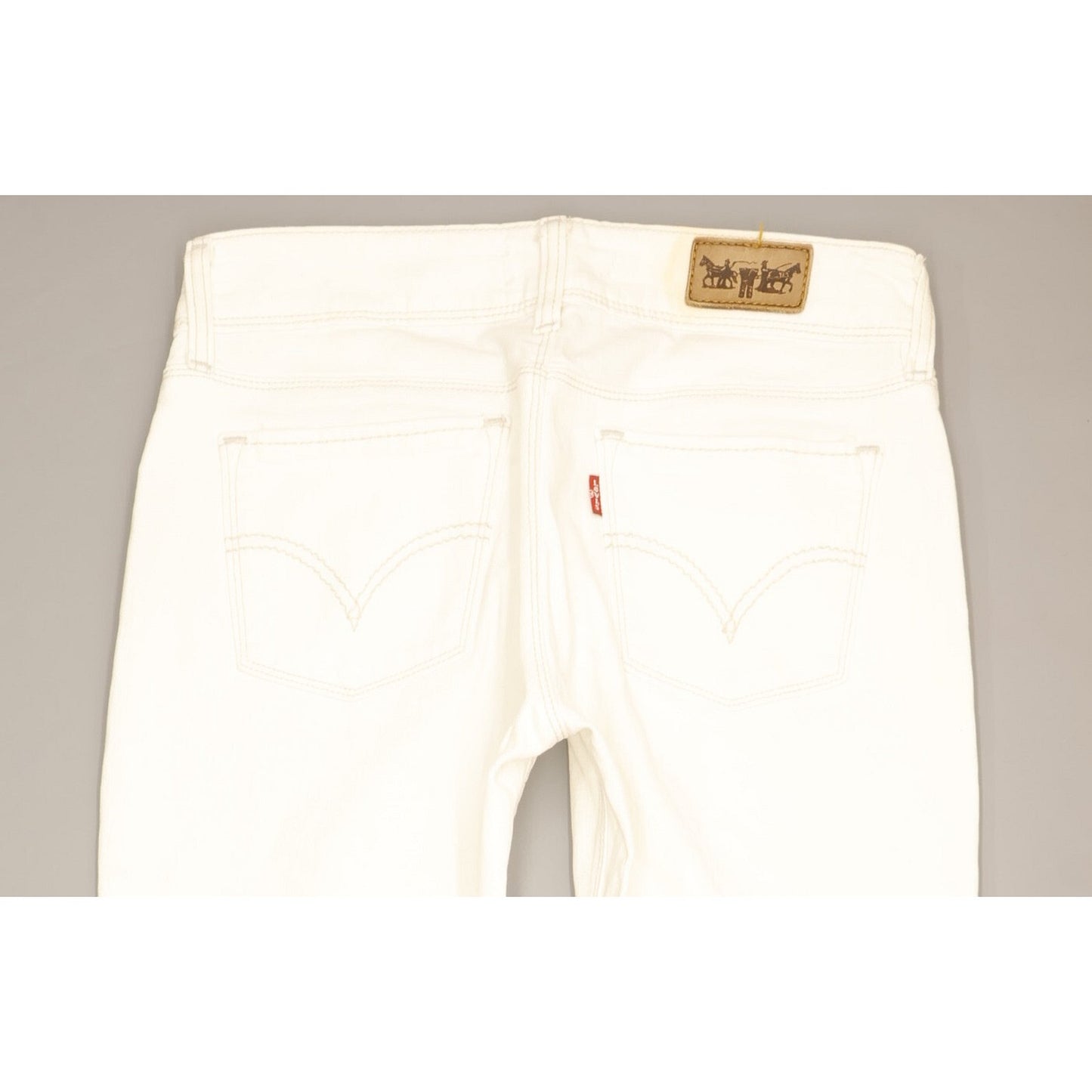 Levi's 571 Women White Straight Slim Stretch Jeans W30 L34