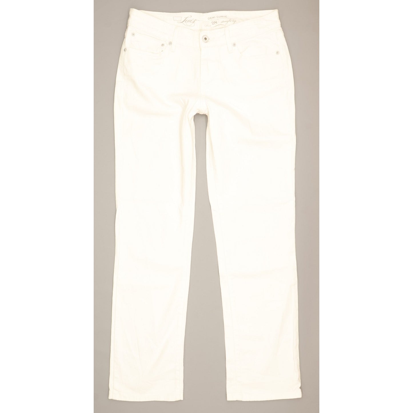 Levi's Demi Curve Women White Straight Slim Jeans W28 L29