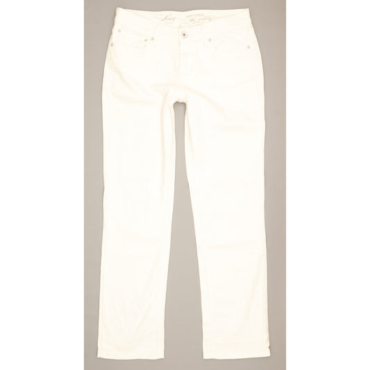 Levi's Demi Curve Women White Straight Slim Jeans W28 L29