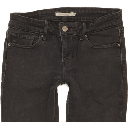 Levi's 711 Women Black Skinny Slim Stretch Jeans W26 L28