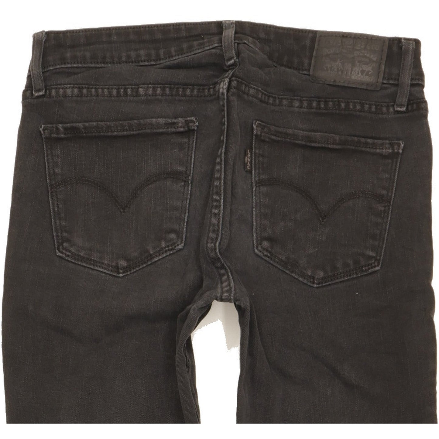 Levi's 711 Women Black Skinny Slim Stretch Jeans W26 L28