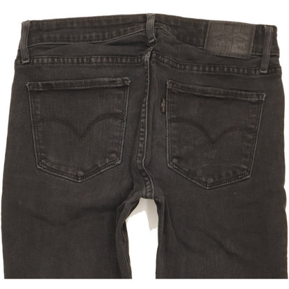 Levi's 711 Women Black Skinny Slim Stretch Jeans W26 L28