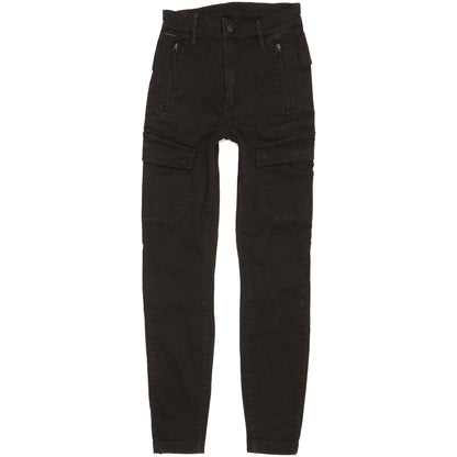 G-Star Cargo Black Skinny Slim Stretch Jeans High Waisted W25 L30
