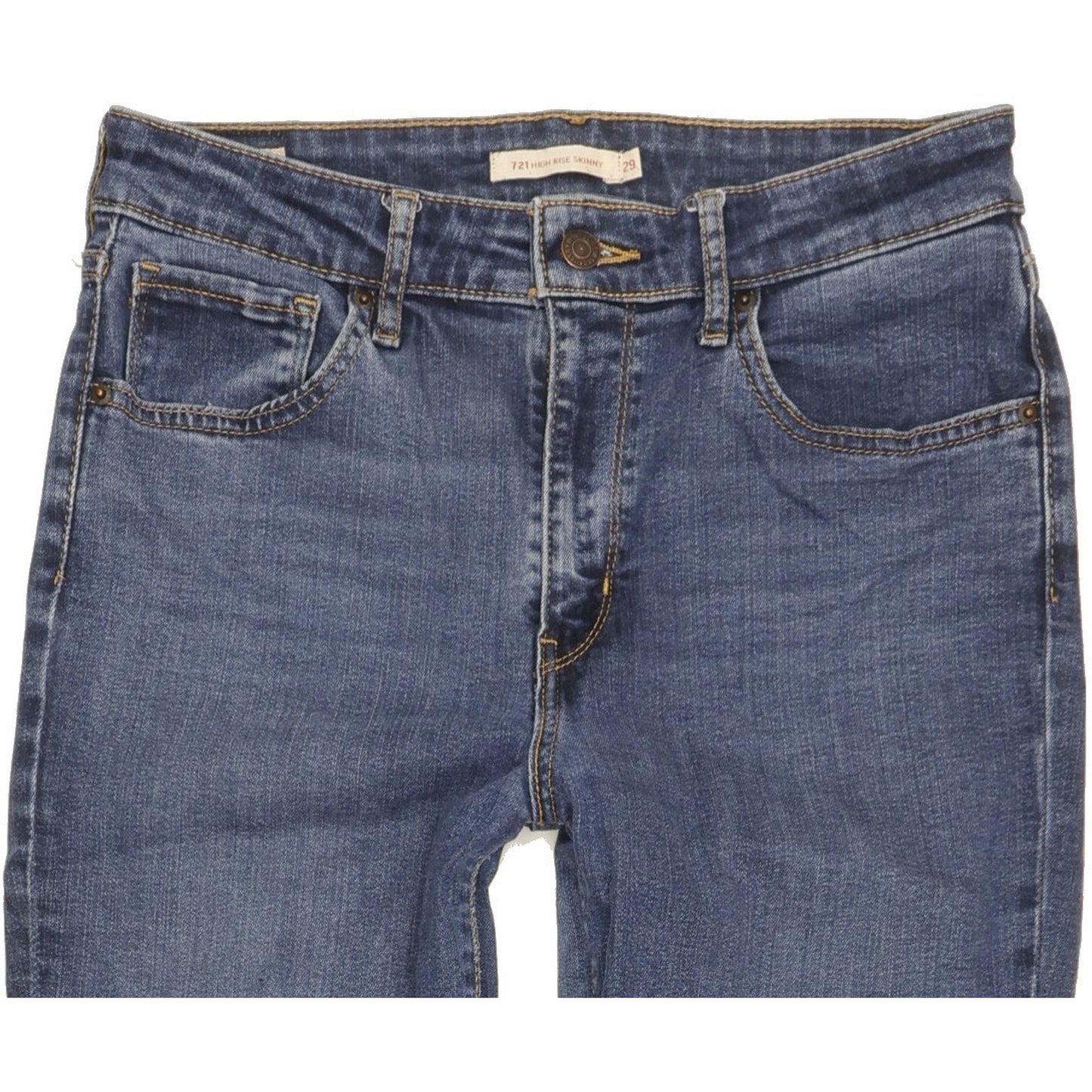 Levi's 721 Blue Skinny Slim Stretch Jeans High Waisted W29 L28