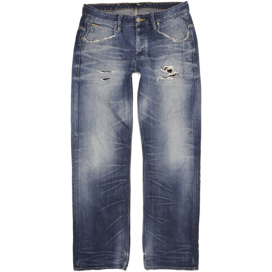 G-Star Rook Men Blue Straight Loose Jeans W33 L34