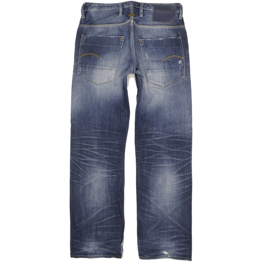 G-Star Rook Men Blue Straight Loose Jeans W33 L34