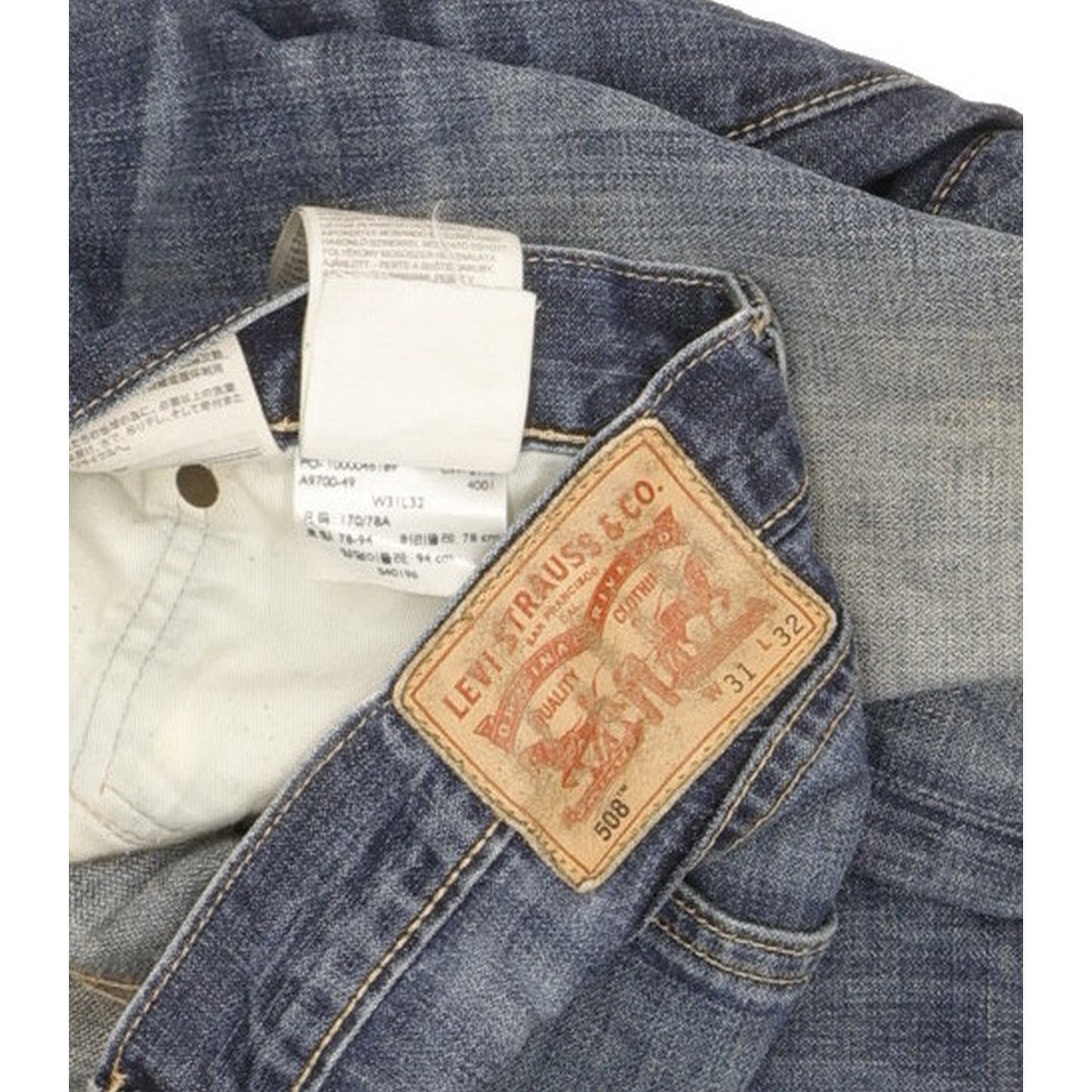 Levi's 508 Men Blue Straight Slim Jeans W31 L32