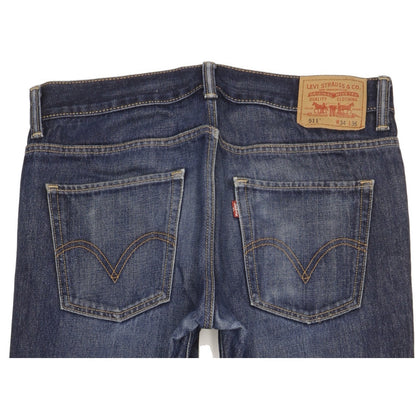 Levi's 511 Men Blue Straight Slim Jeans W34 L35