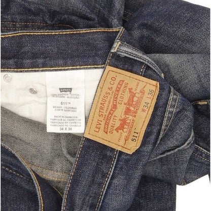 Levi's 511 Men Blue Straight Slim Jeans W34 L35