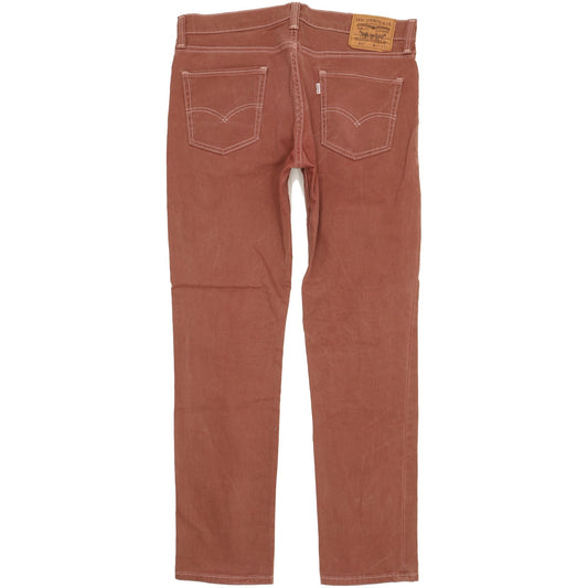Levi's 511 Men Brown Straight Slim Stretch Jeans W34 L32