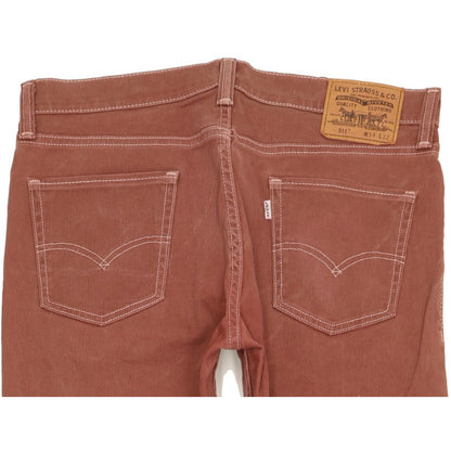 Levi's 511 Men Brown Straight Slim Stretch Jeans W34 L32