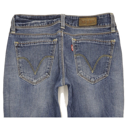 Levi's 470 Women Blue Straight Slim Stretch Jeans W28 L32