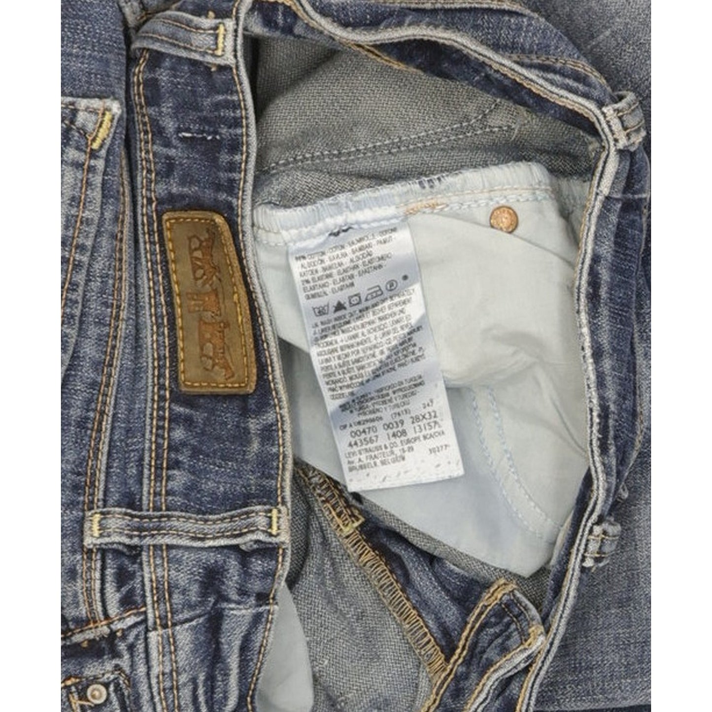 Levi's 470 Women Blue Straight Slim Stretch Jeans W28 L32