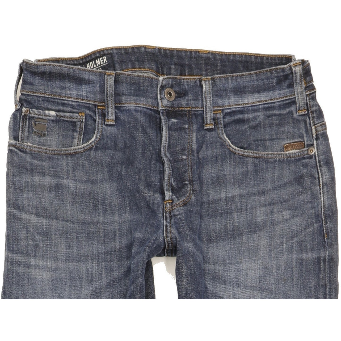 G-Star Holmer Men Blue Tapered Slim Stretch Jeans W32 L32