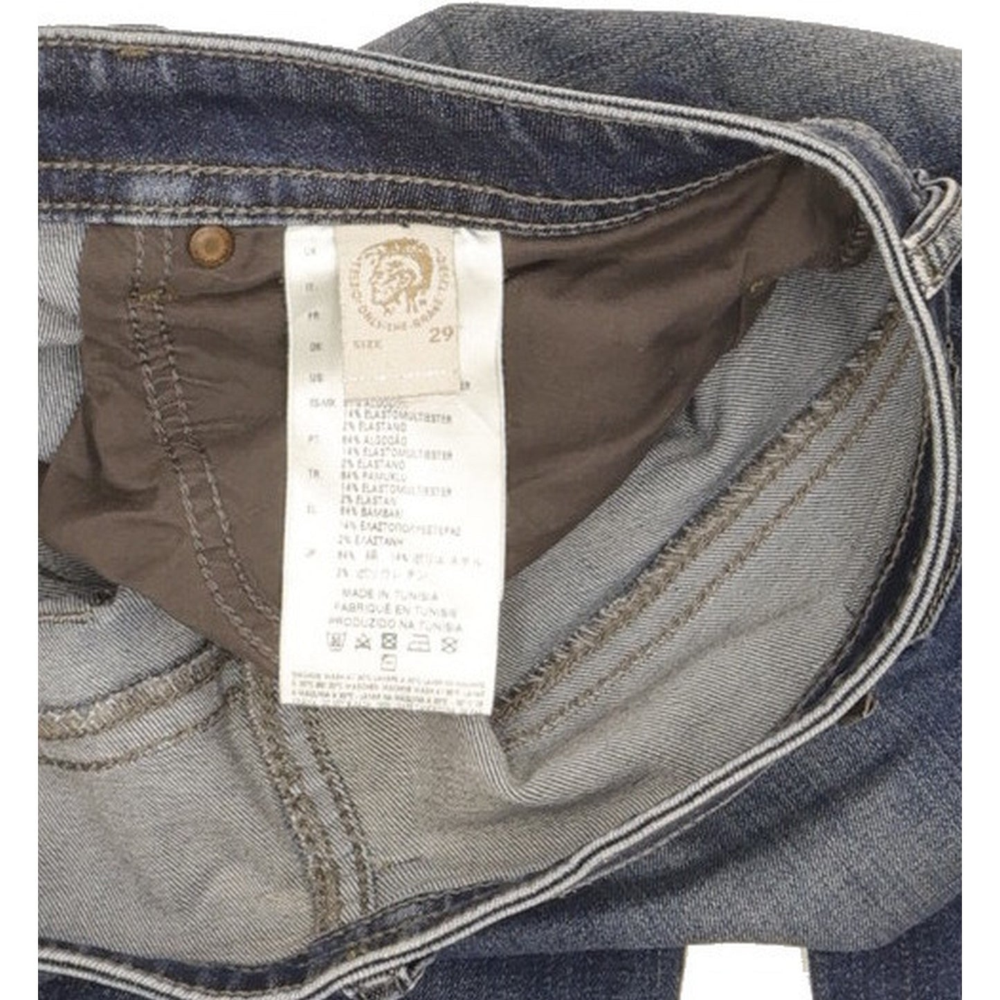 Diesel Buster Men Blue Tapered Slim Stretch Jeans W30 L32