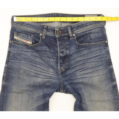 Diesel Buster Men Blue Tapered Slim Stretch Jeans W30 L32